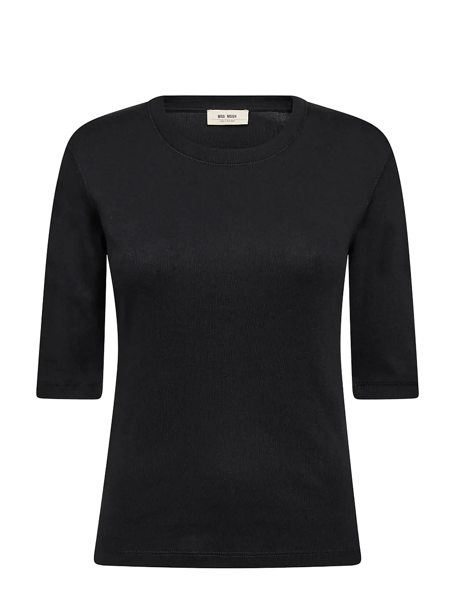 MOS MOSH - MMMali O-neck 3/4 Sleeve Tee - t-shirts - black - 1