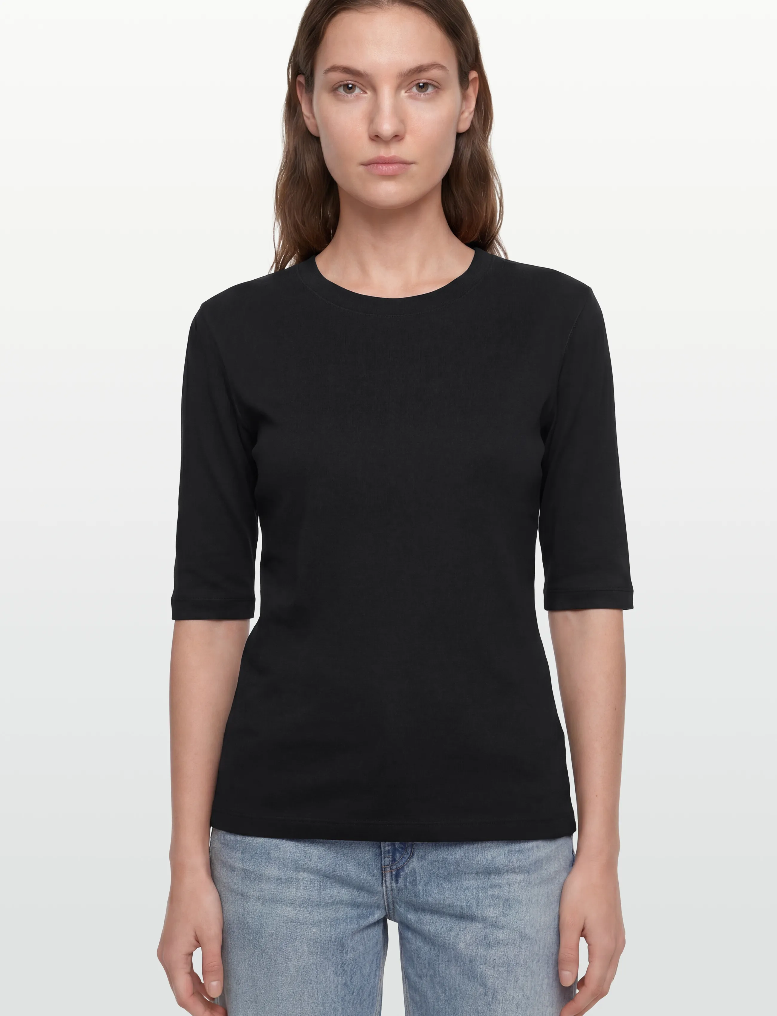 MOS MOSH - MMMali O-neck 3/4 Sleeve Tee - t-skjorter - black - 3