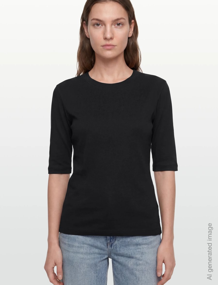 MOS MOSH - MMMali O-neck 3/4 Sleeve Tee - t-shirts - black - 3