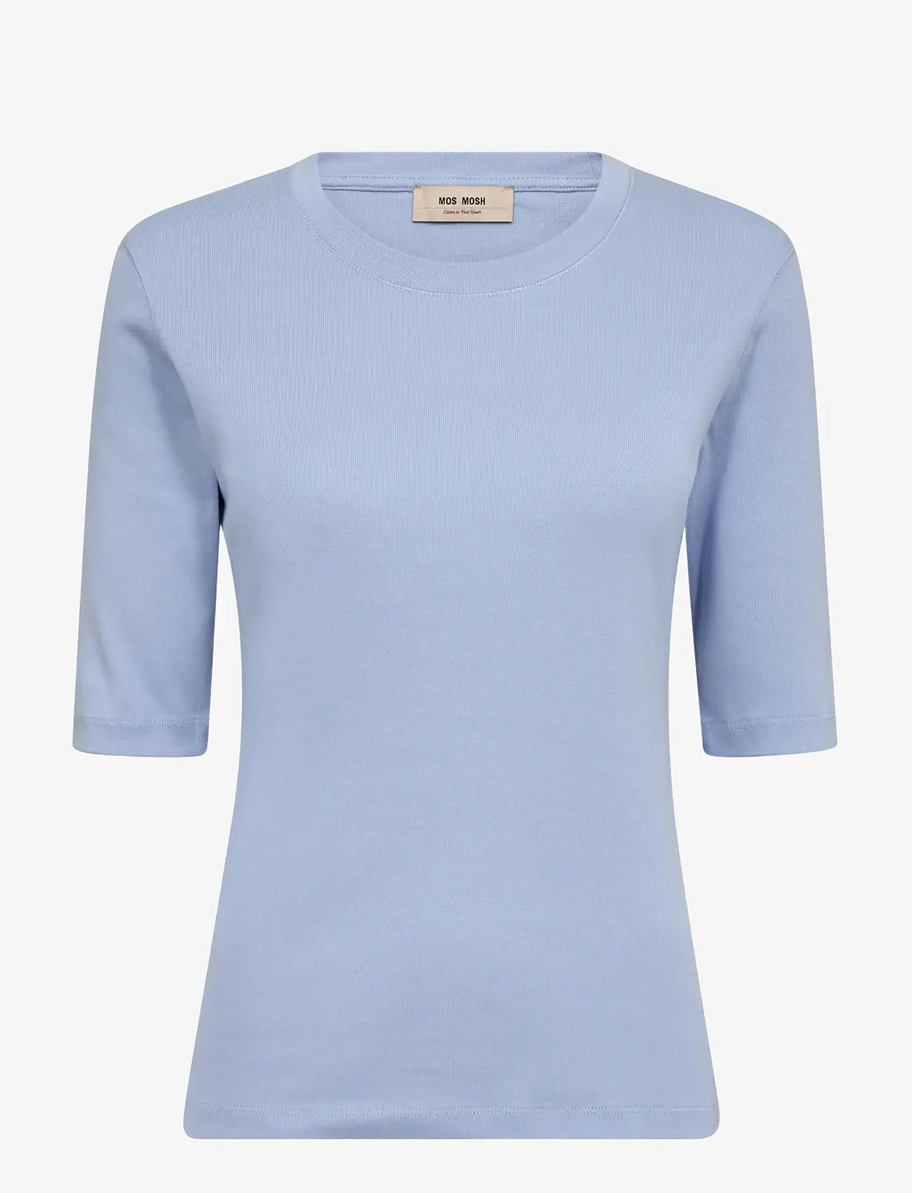 MOS MOSH - MMMali O-neck 3/4 Sleeve Tee - t-shirts - brunnera blue - 1
