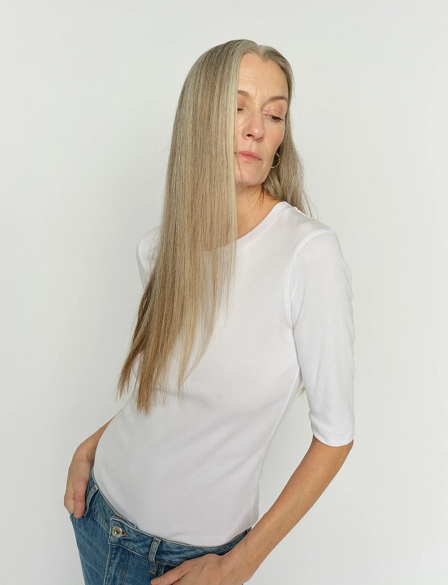 MOS MOSH - MMMali O-neck 3/4 Sleeve Tee - t-shirts - white - 3