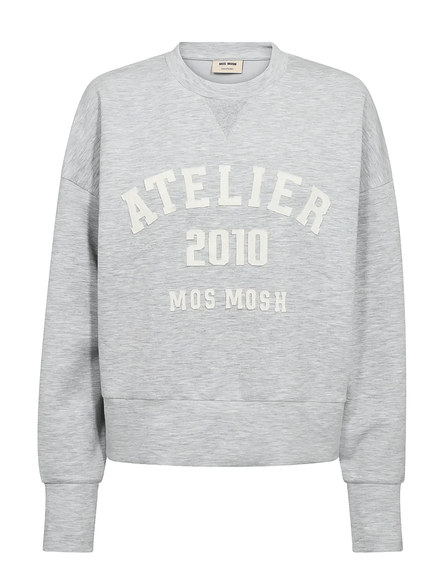 MOS MOSH - MMNima O-LS Sweatshirt - mode trends - grey melange - 1