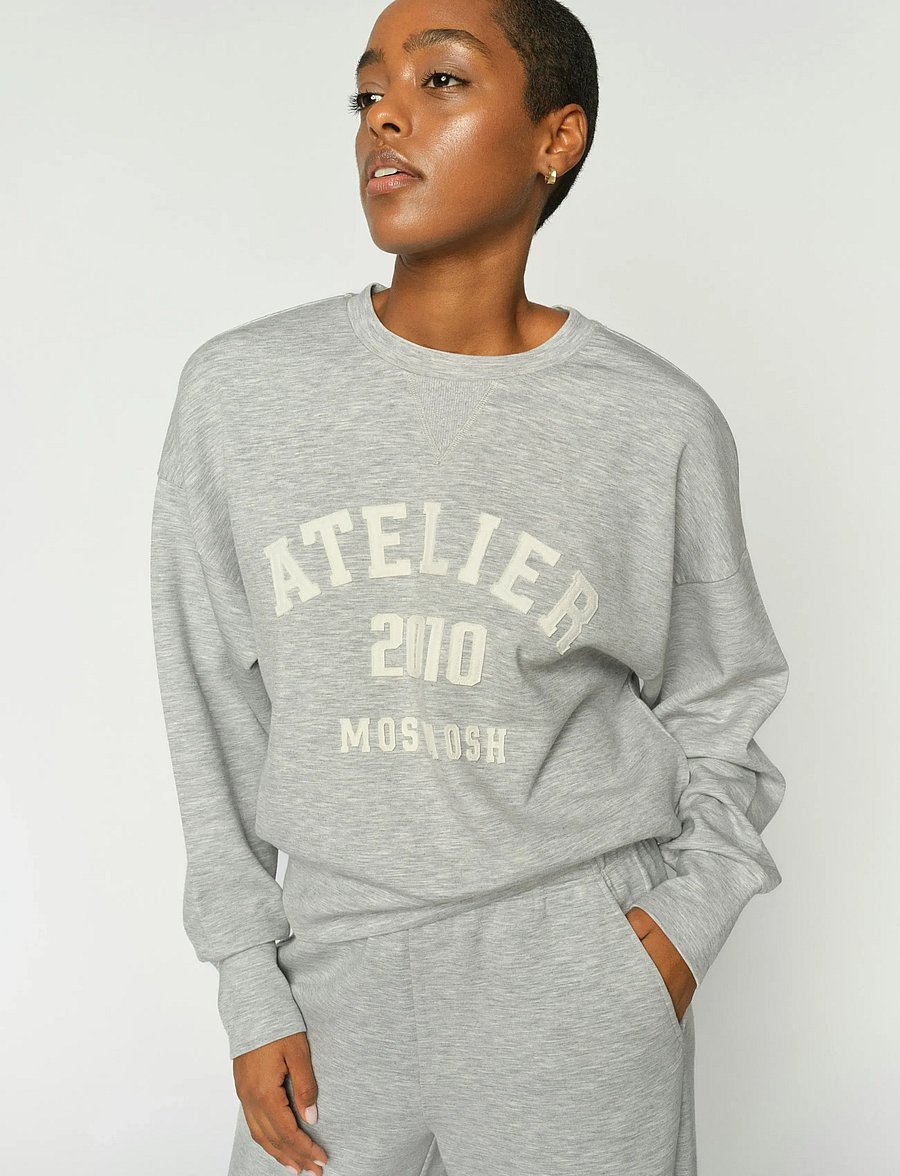 MOS MOSH - MMNima O-LS Sweatshirt - mode trends - grey melange - 0