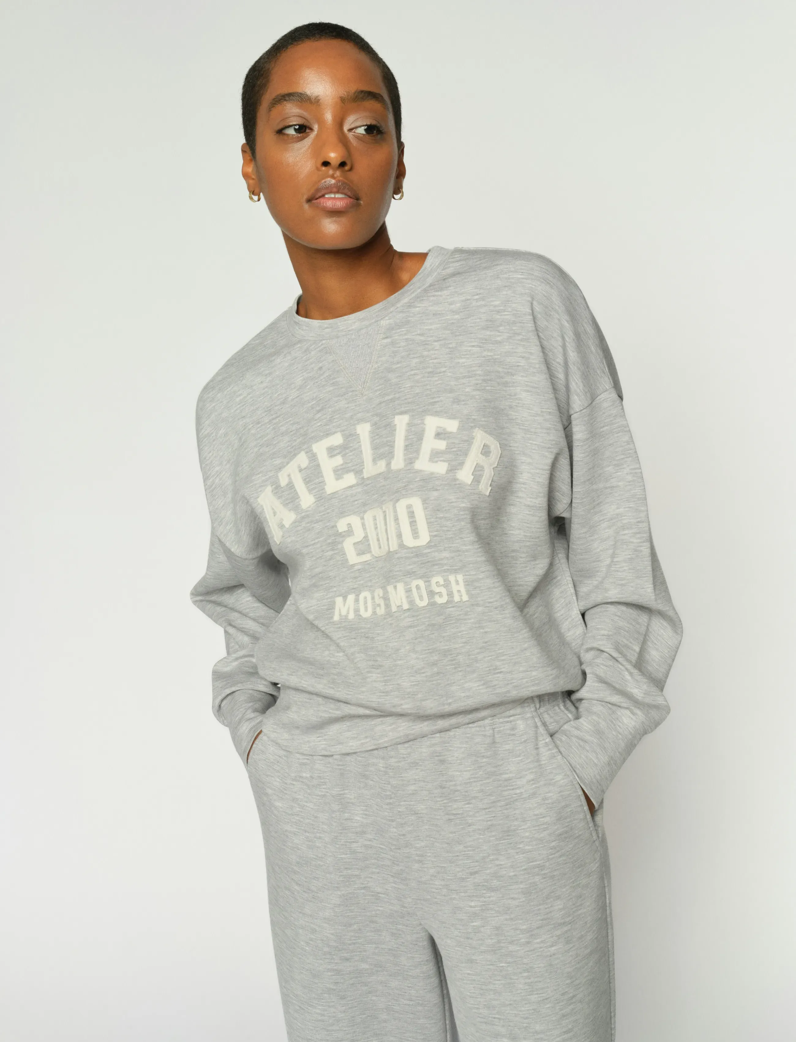 MOS MOSH - MMNima O-LS  Sweatshirt - modetrender - grey melange - 3