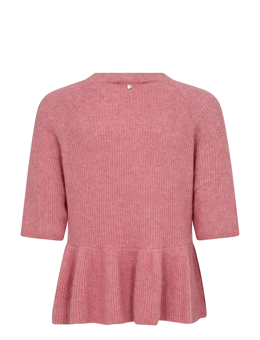 MOS MOSH - MMThora SS O-Neck Frill Knit - kampsunid - dusty rose - 2