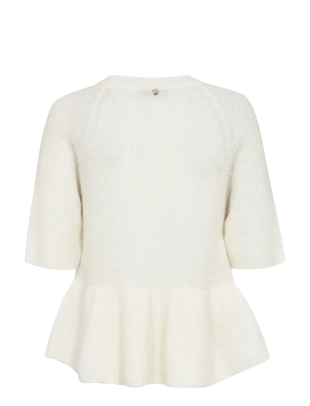 MOS MOSH - MMThora SS O-Neck Frill Knit - jumpers - ecru - 2