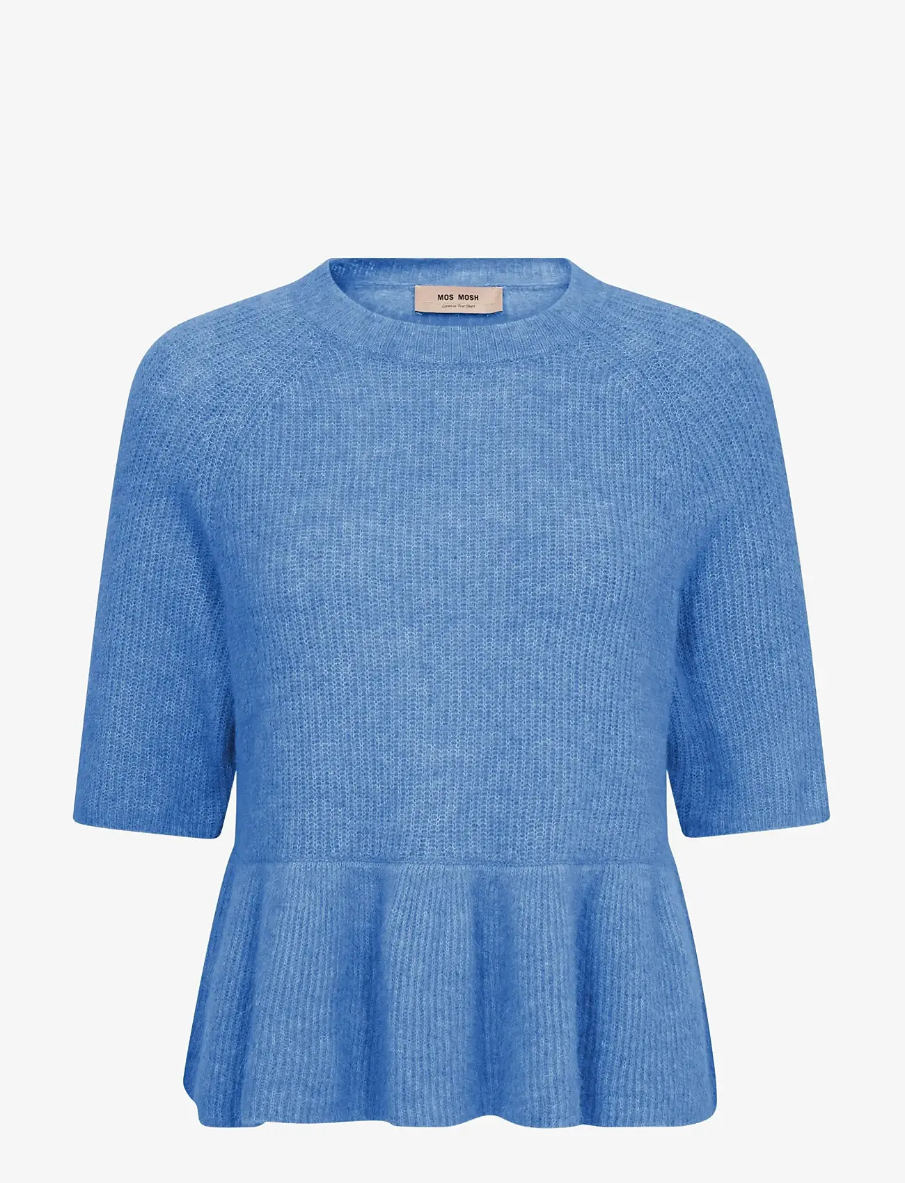 MOS MOSH - MMThora SS O-Neck Frill Knit - striktrøjer - ultramarine - 1