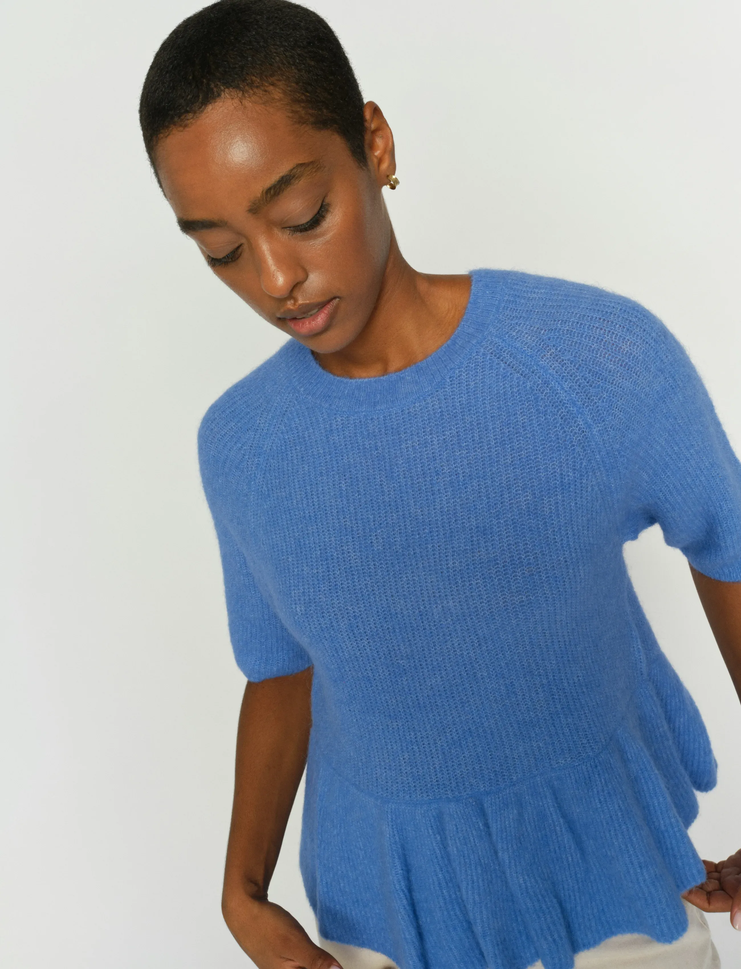 MOS MOSH - MMThora SS O-Neck Frill Knit - pullover - ultramarine - 3
