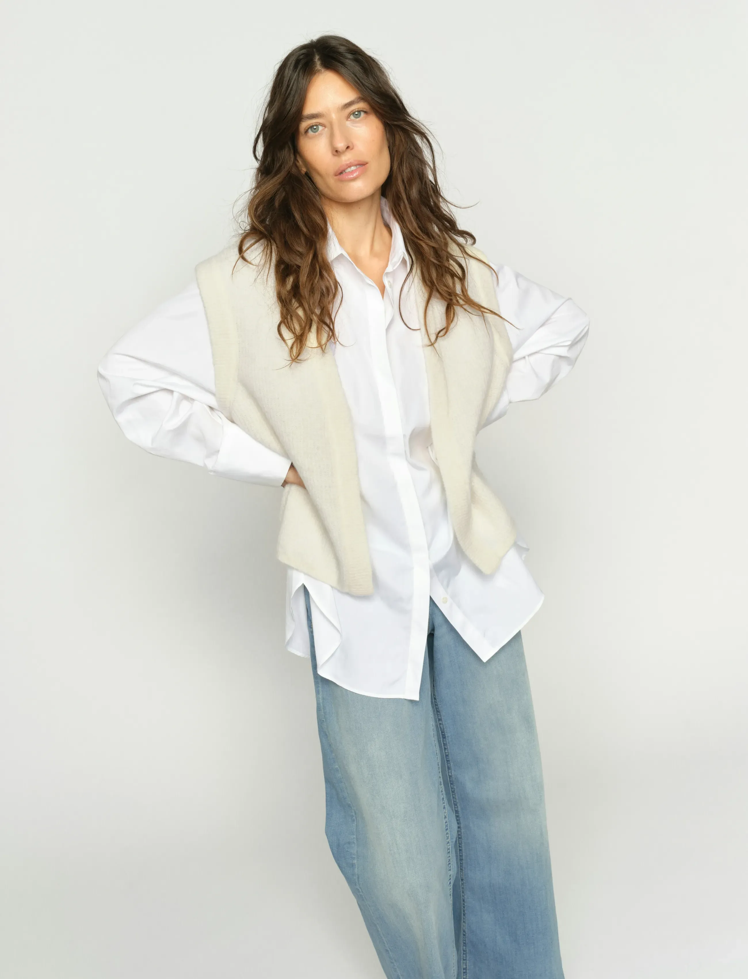 MOS MOSH - MMThora Knit Vest - kootud vestid - ecru - 3
