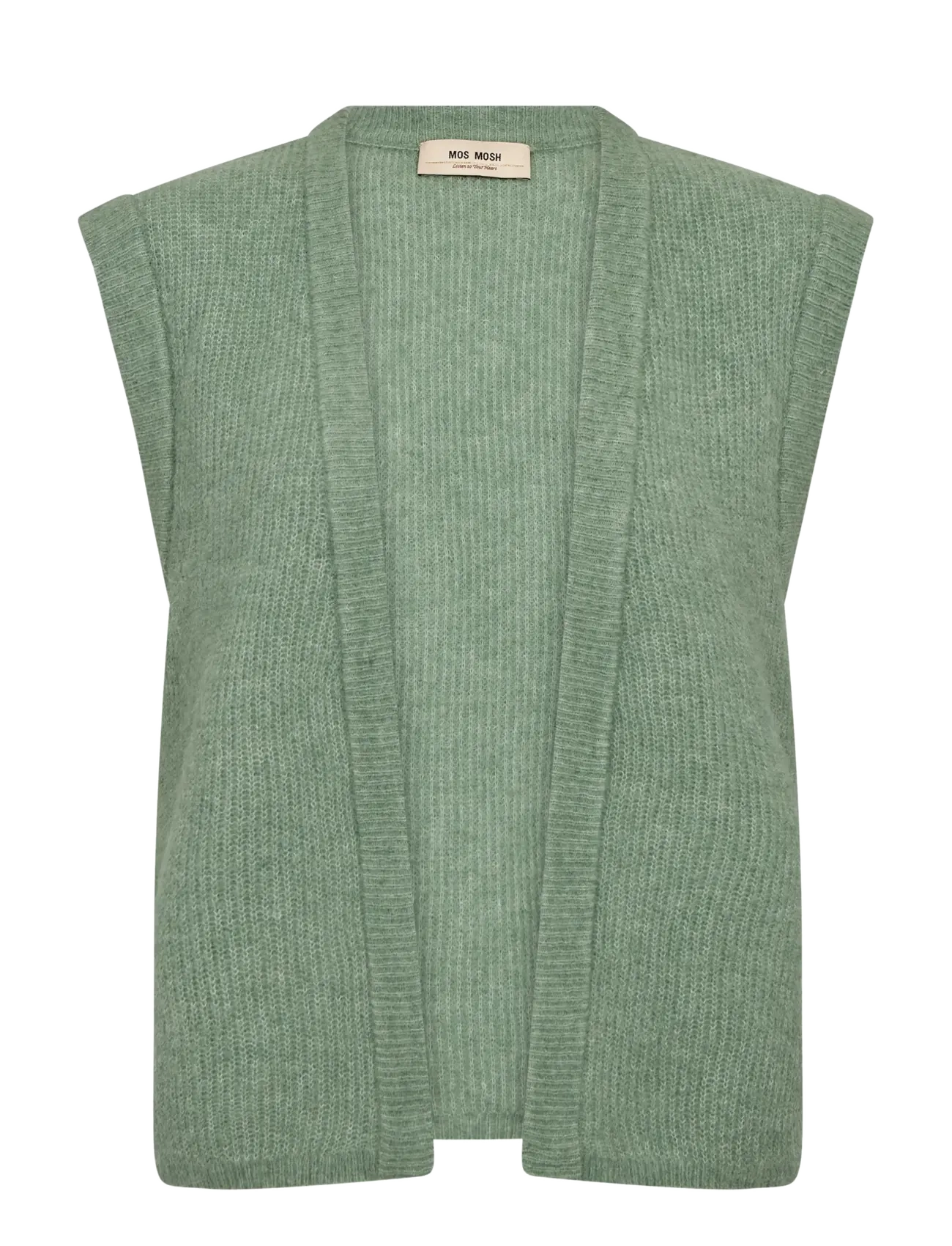 MOS MOSH MMThora Knit Vest - Vests - TURF GREEN / green