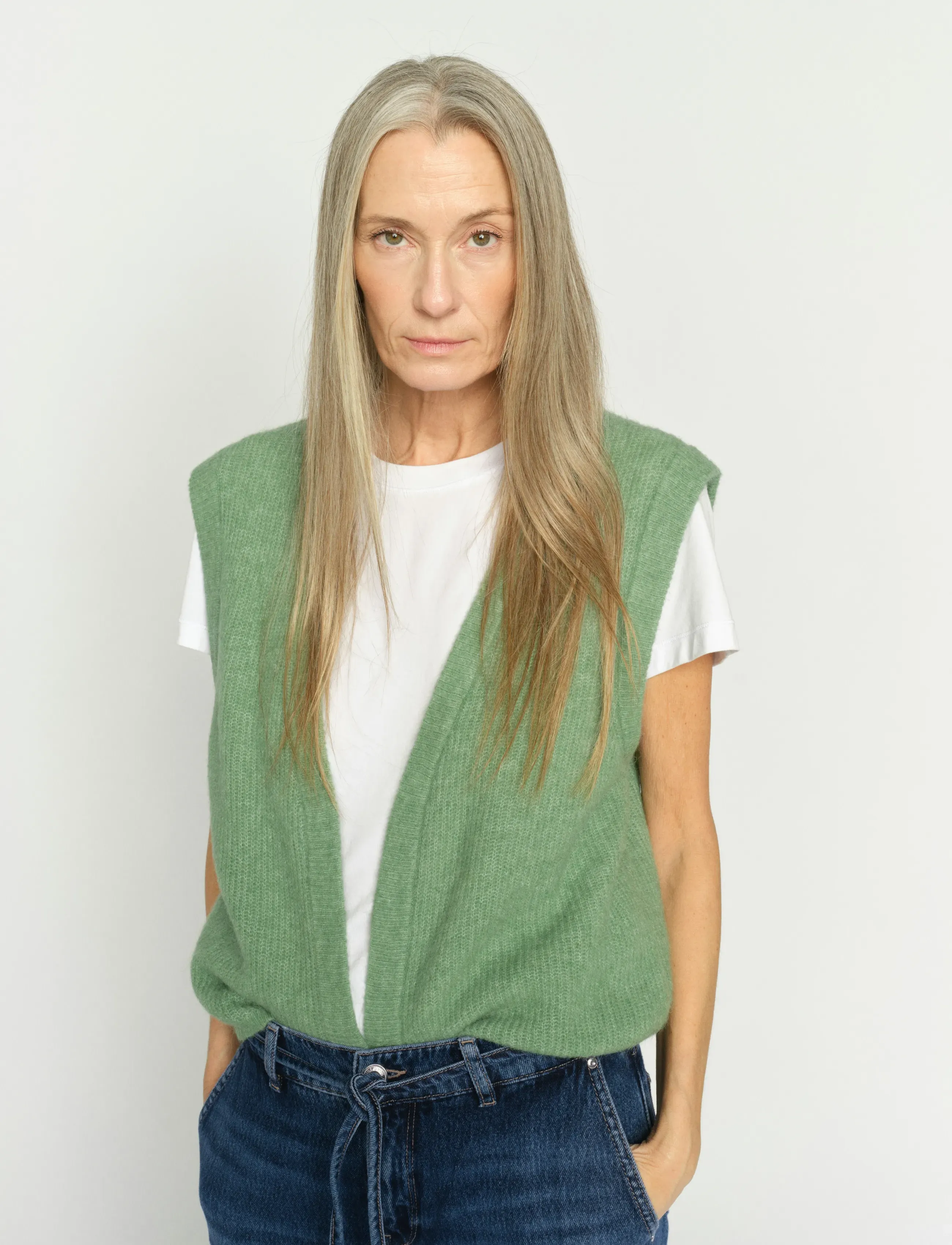 MOS MOSH - MMThora Knit Vest - strickwesten - turf green - 3