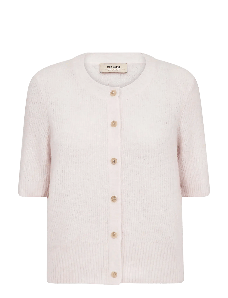 MOS MOSH - MMThora SS Knit Cardigan - koftor - ballet slipper - 1