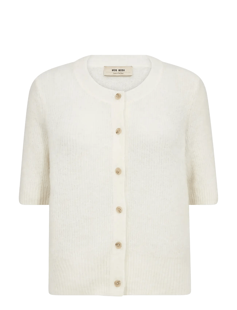 MOS MOSH - MMThora SS Knit Cardigan - cardigans - ecru - 1