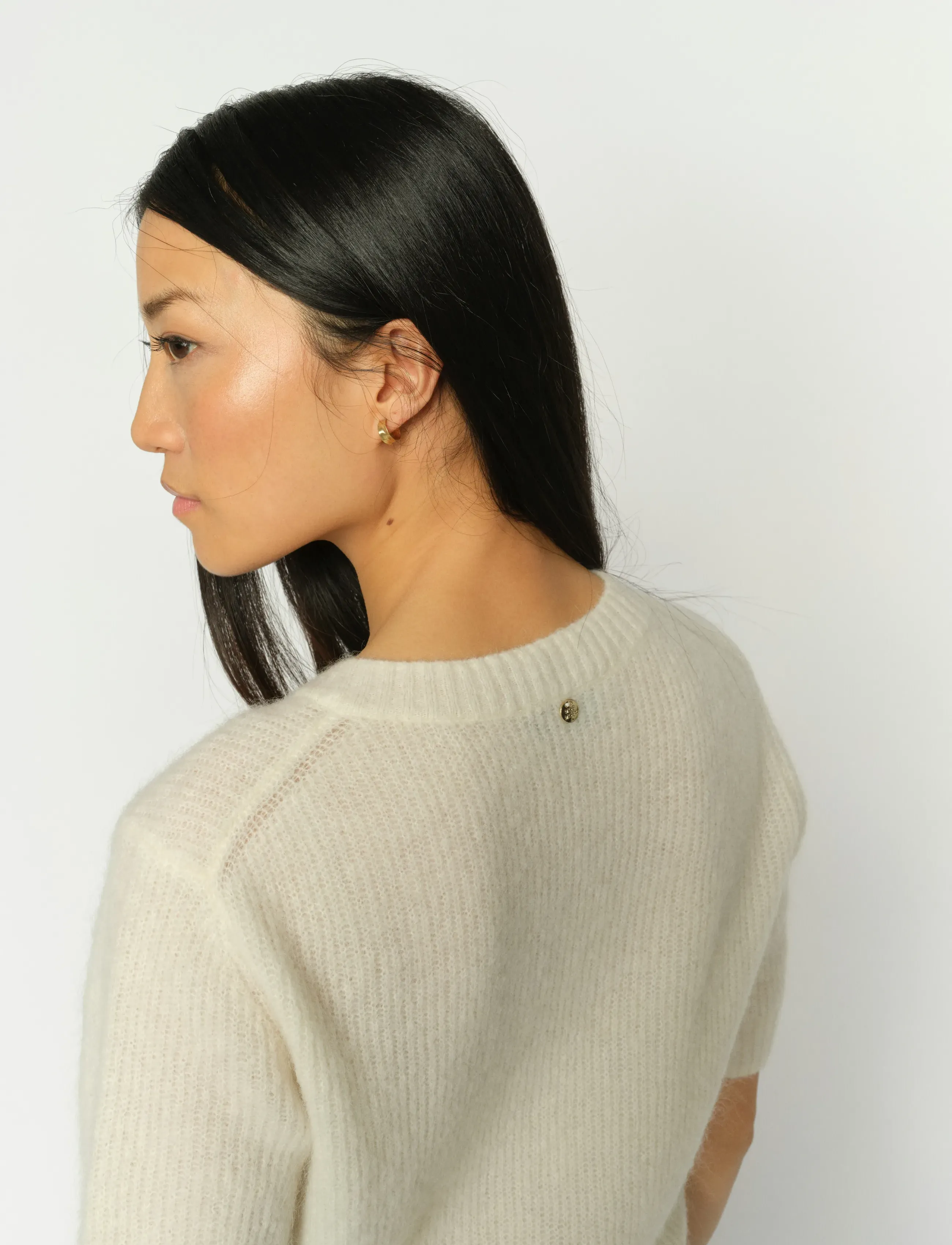 MOS MOSH Mmthora Ss Knit Cardigan, XL, Cream, Strik > Cardigans, Dame