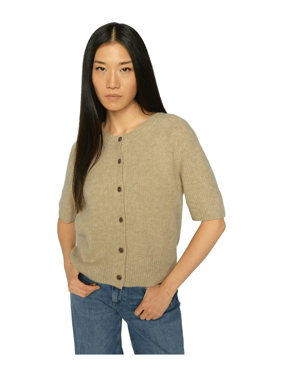 MOS MOSH - MMThora SS Knit Cardigan - koftor - twill - 3