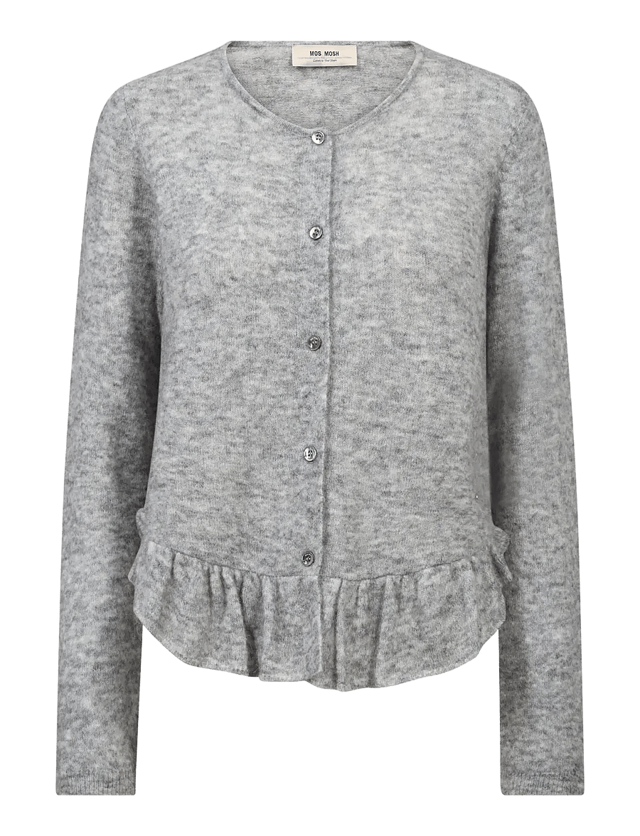 MOS MOSH - MMMape Alice Knit Cardigan - strickjacken - grey melange - 0