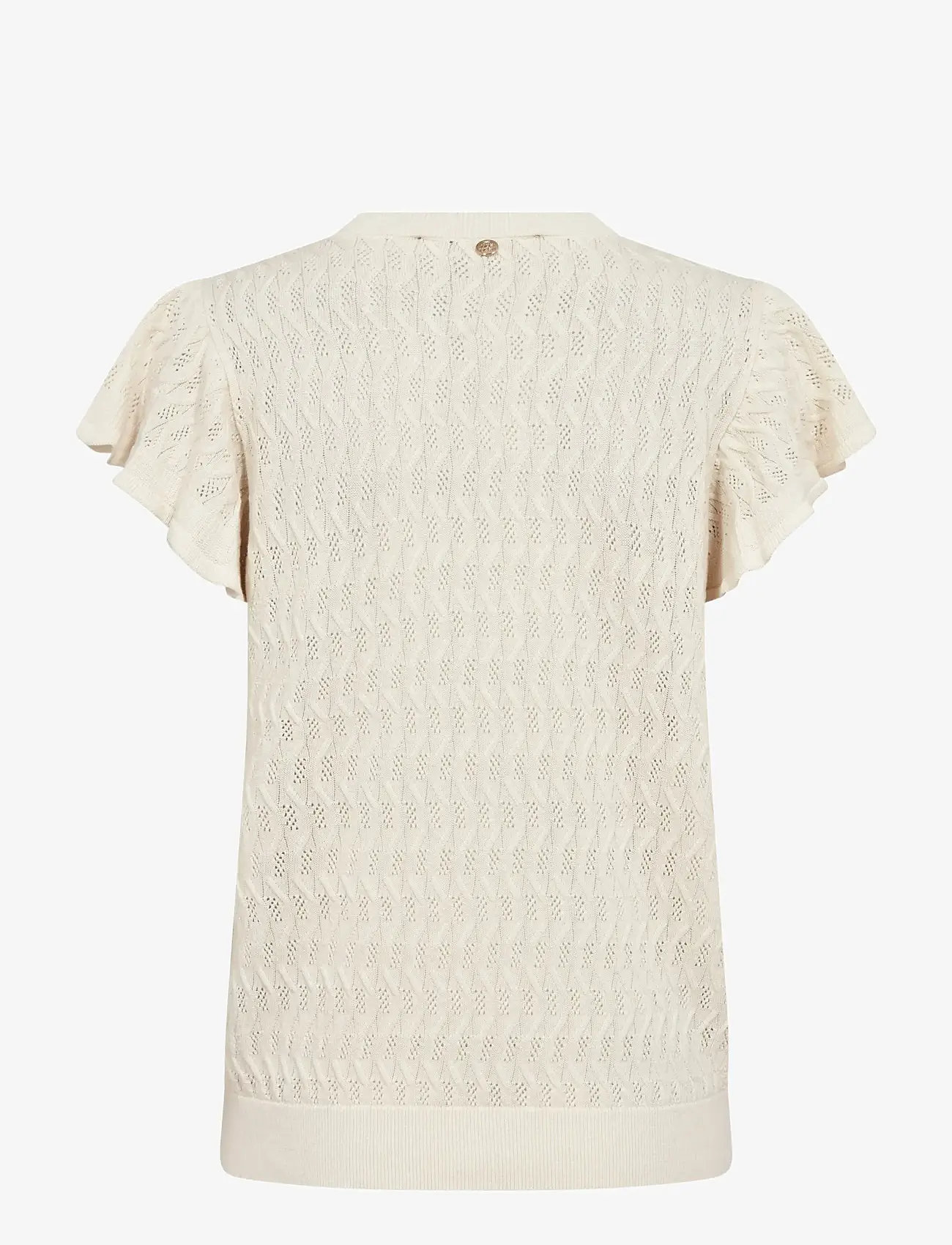 MOS MOSH - MMGanna Pattern O-Neck Knit Top - striktrøjer - ecru - 2