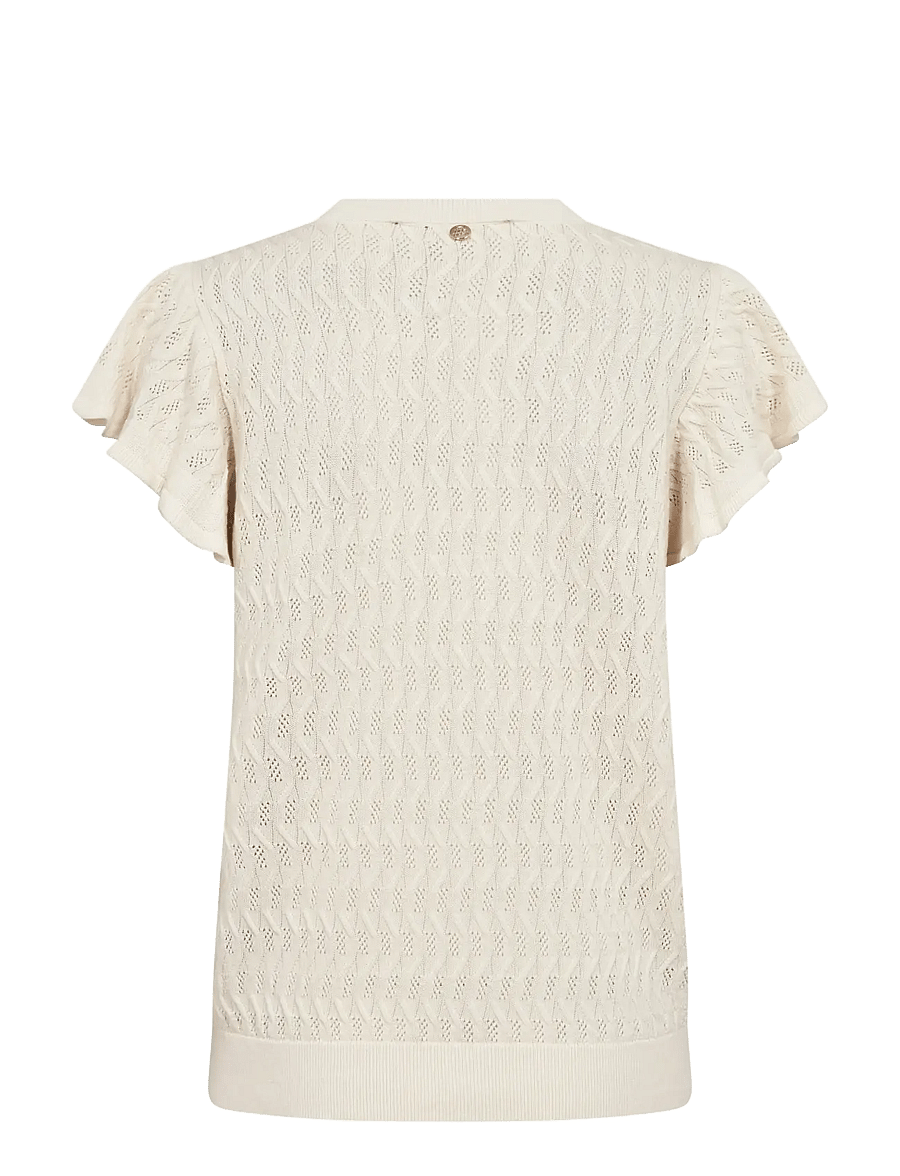 MOS MOSH - MMGanna Pattern O-Neck Knit Top - sviitrid - ecru - 2