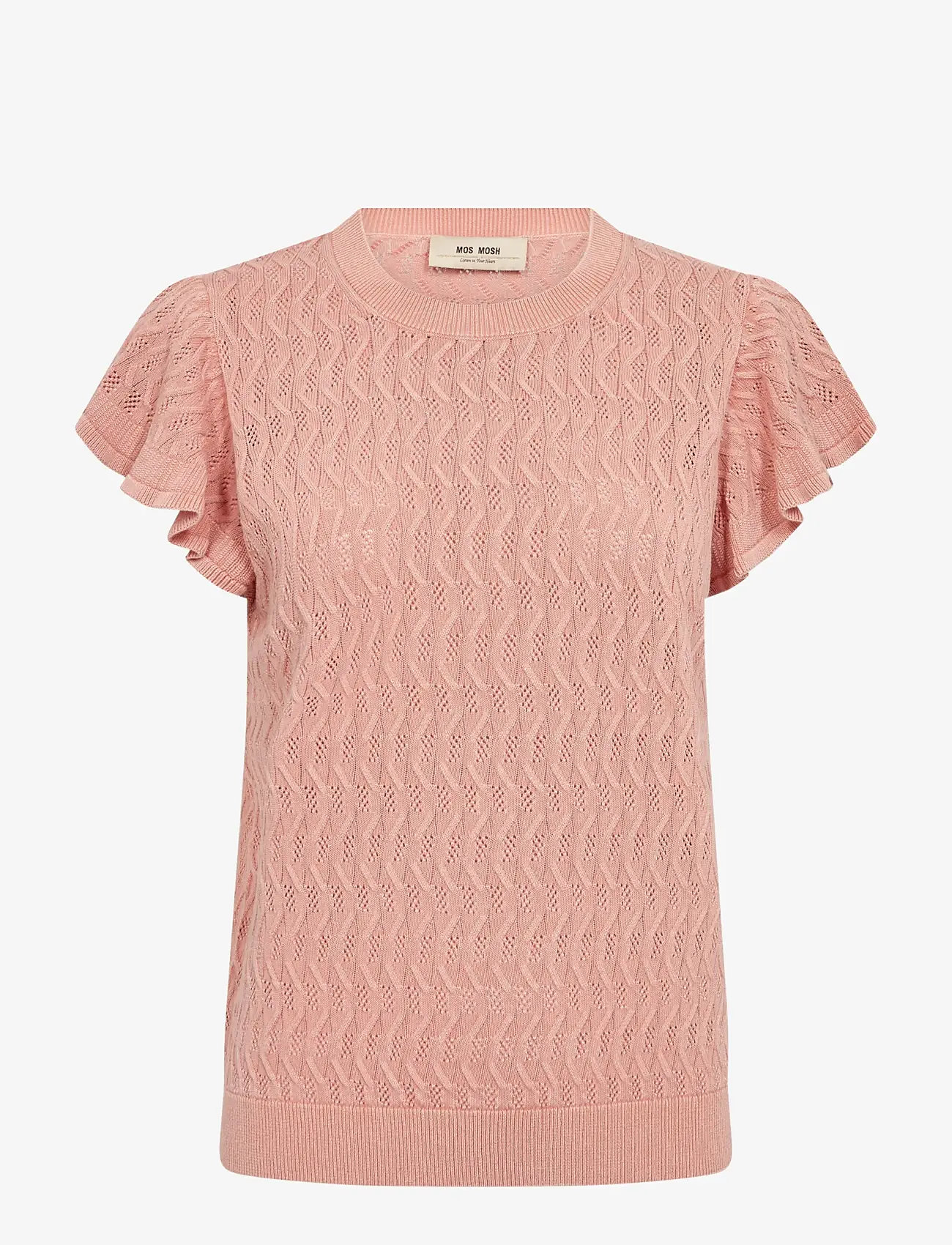 MOS MOSH - MMGanna Pattern O-Neck Knit Top - sviitrid - peachy - 1