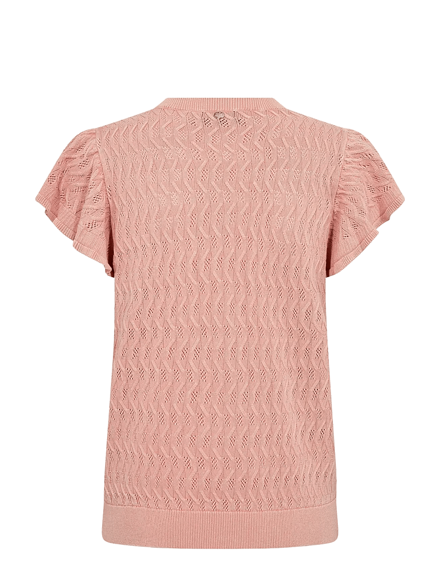 MOS MOSH - MMGanna Pattern O-Neck Knit Top - stickade tröjor - peachy - 2