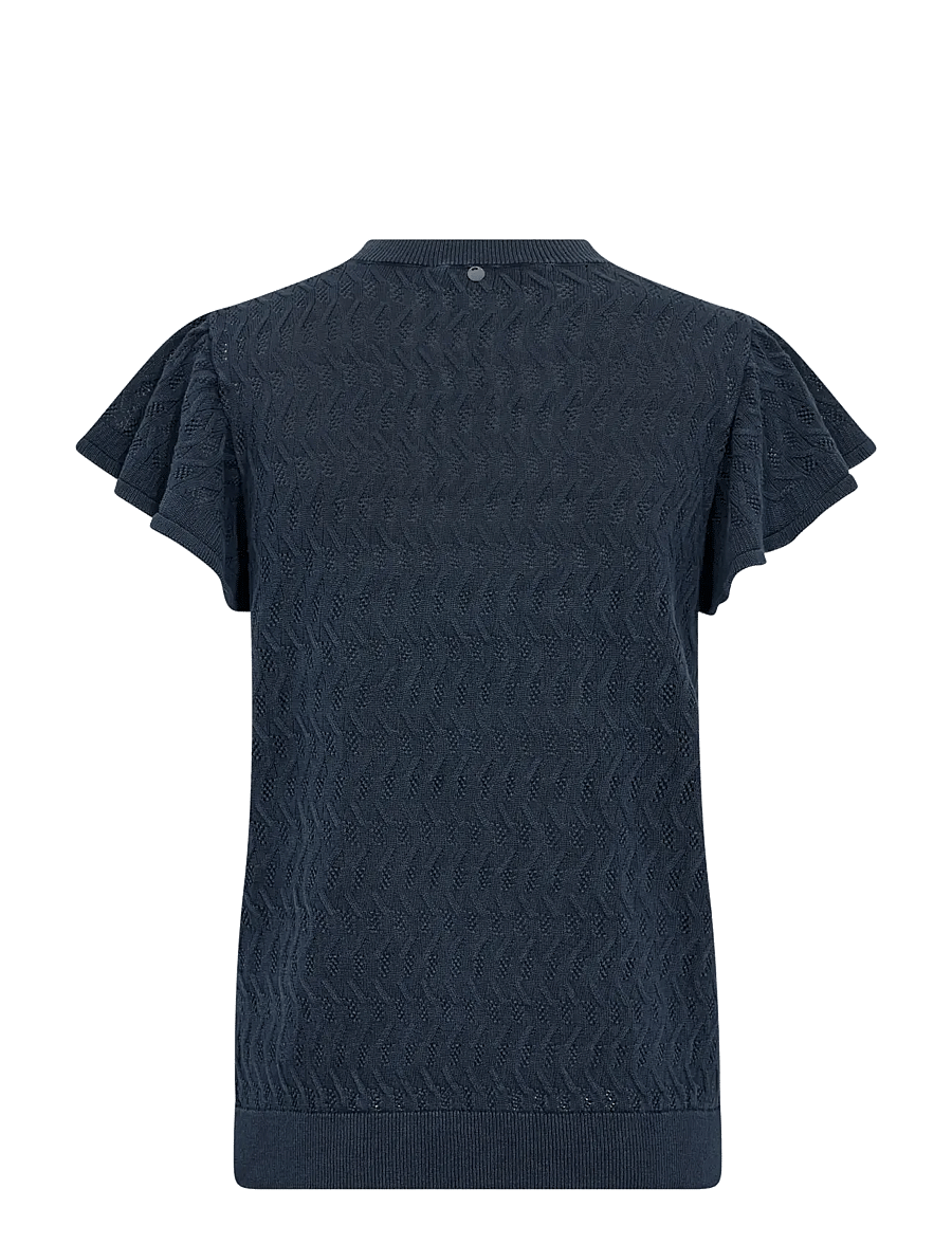 MOS MOSH - MMGanna Pattern O-Neck Knit Top - jumpers - salute navy - 2