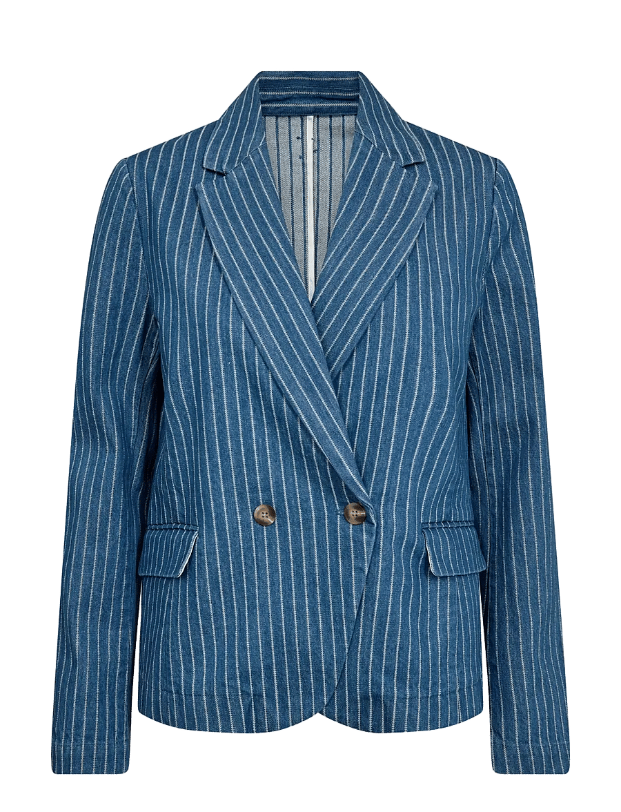 MOS MOSH - MMBeline Virto Blazer - zweireihige blazer - mid blue - 1