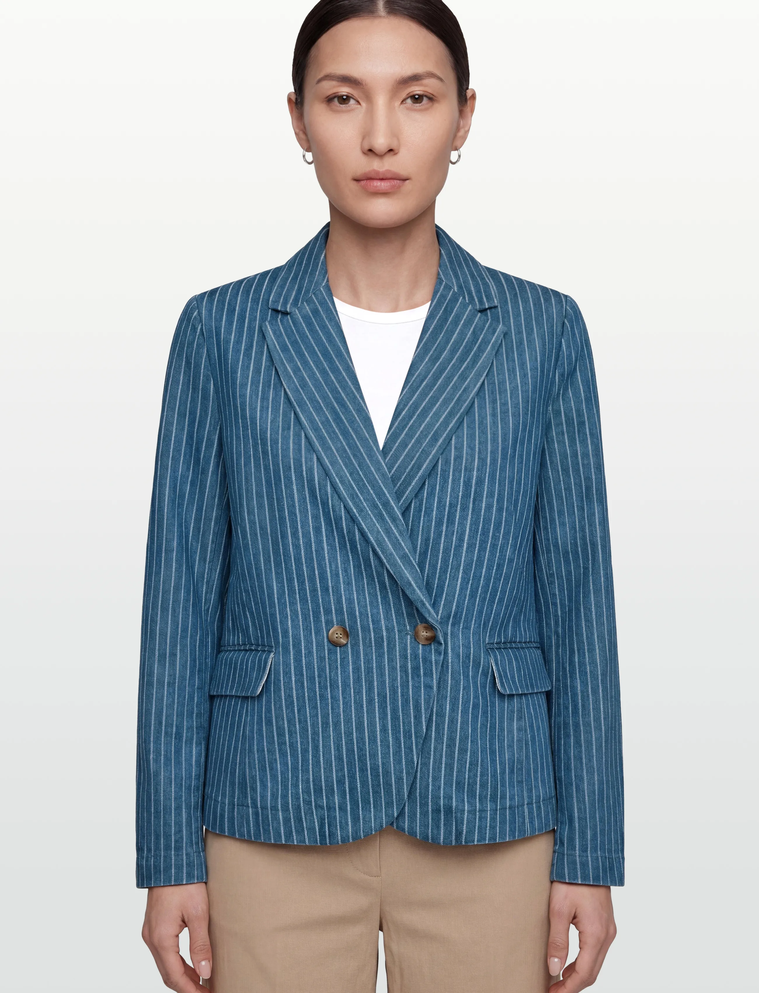 MOS MOSH - MMBeline Virto Blazer - dvieiliai švarkai - mid blue - 3