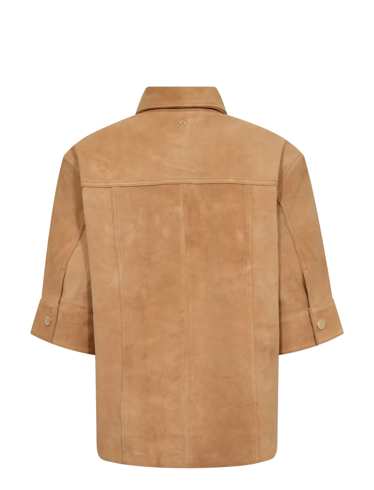 MOS MOSH - MMSigga SS Suede Shirt - short-sleeved shirts - tan - 2