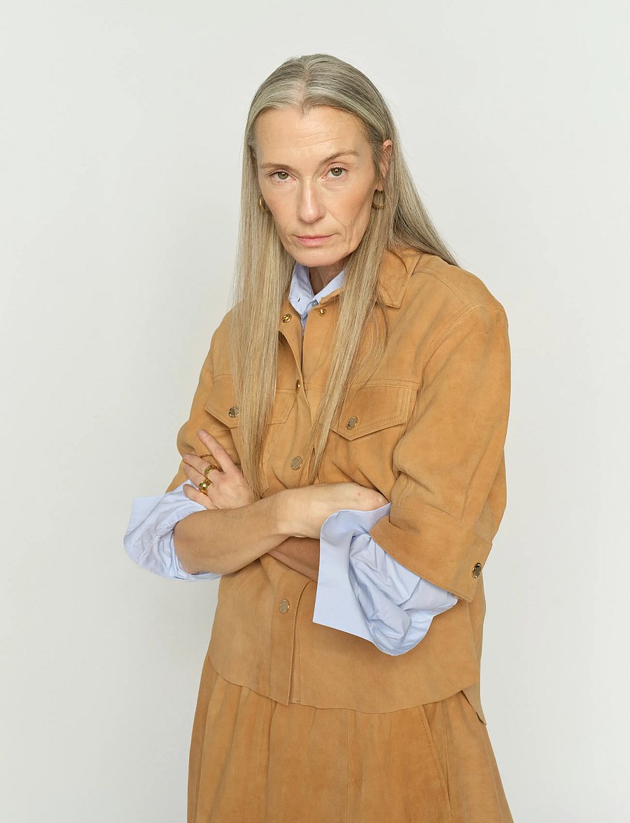 MOS MOSH - MMSigga SS Suede Shirt - kortärmade skjortor - tan - 3