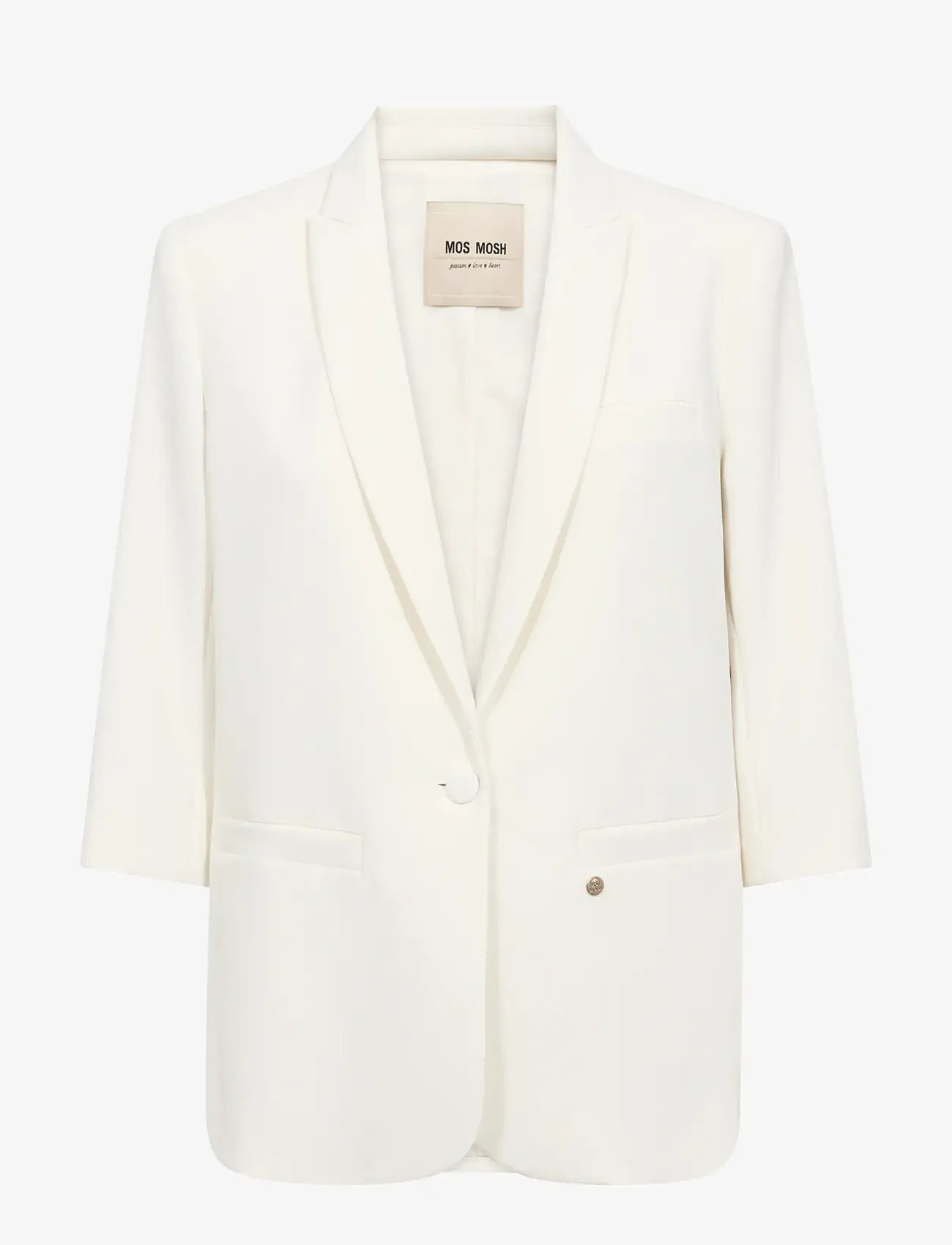 MOS MOSH - MMJunie Miley Blazer - enkeltradede blazere - ecru - 0