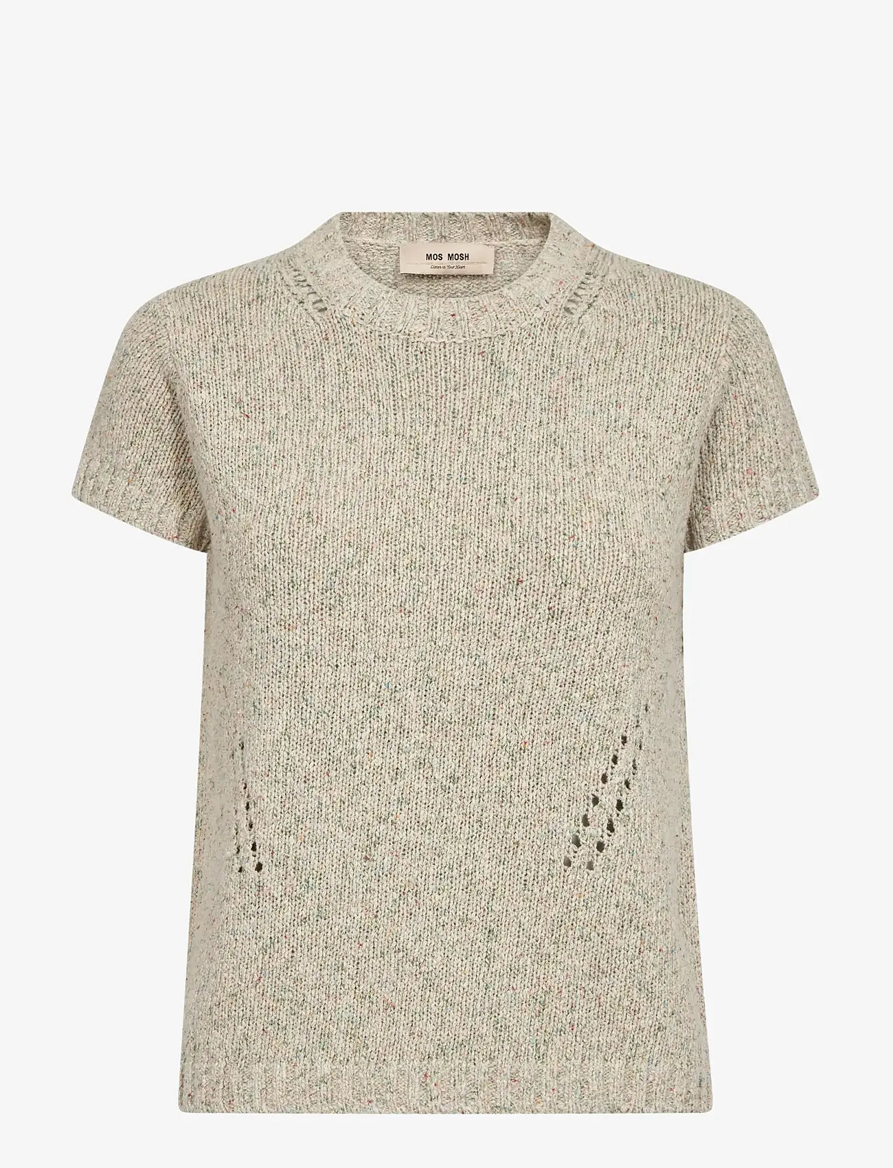 MOS MOSH - MMJola Camelot SS Knit - kortærmede bluser - ballet slipper - 0