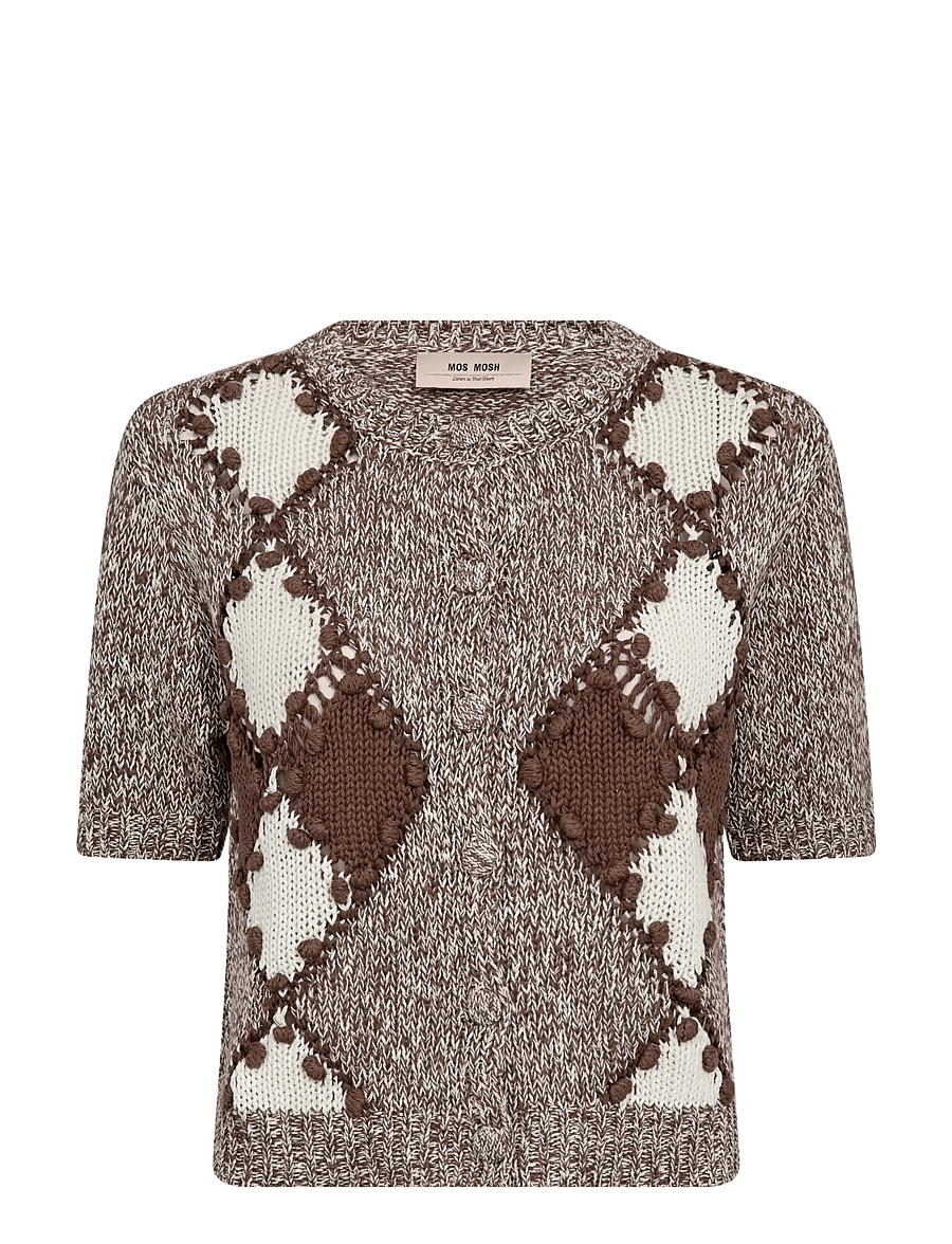 MOS MOSH - MMElio SS Knit Cardigan - strickjacken - coffee quartz - 1