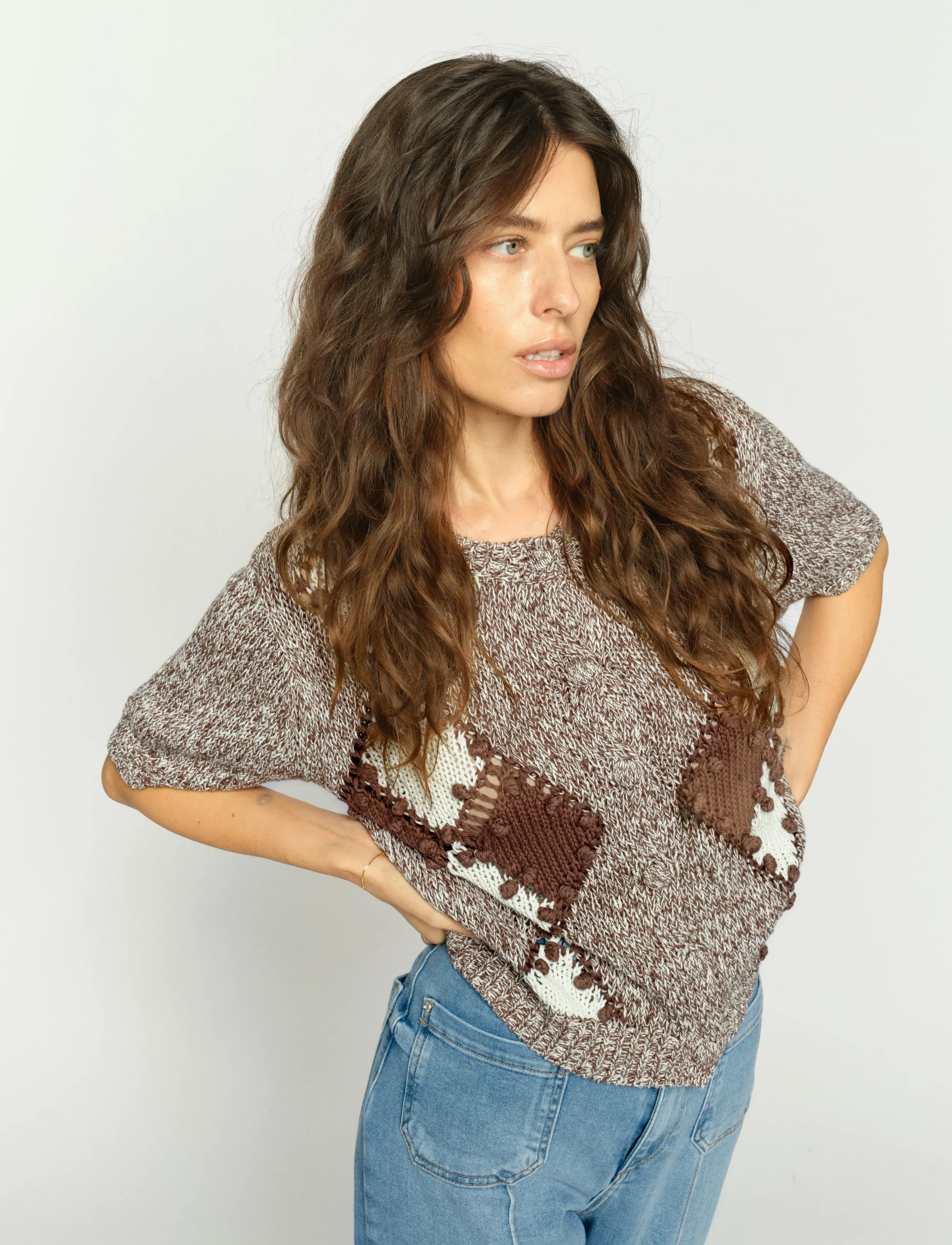 MOS MOSH - MMElio SS Knit Cardigan - cardigans - coffee quartz - 3
