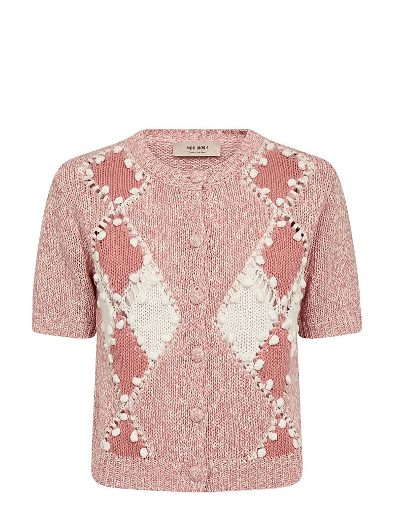 MOS MOSH - MMElio SS Knit Cardigan - cardigans - peachy - 1