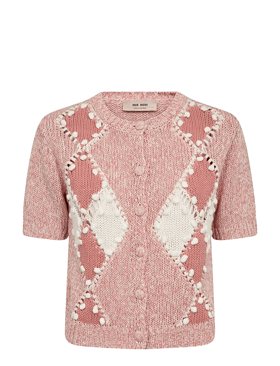MOS MOSH - MMElio SS Knit Cardigan - cardigans - peachy - 1