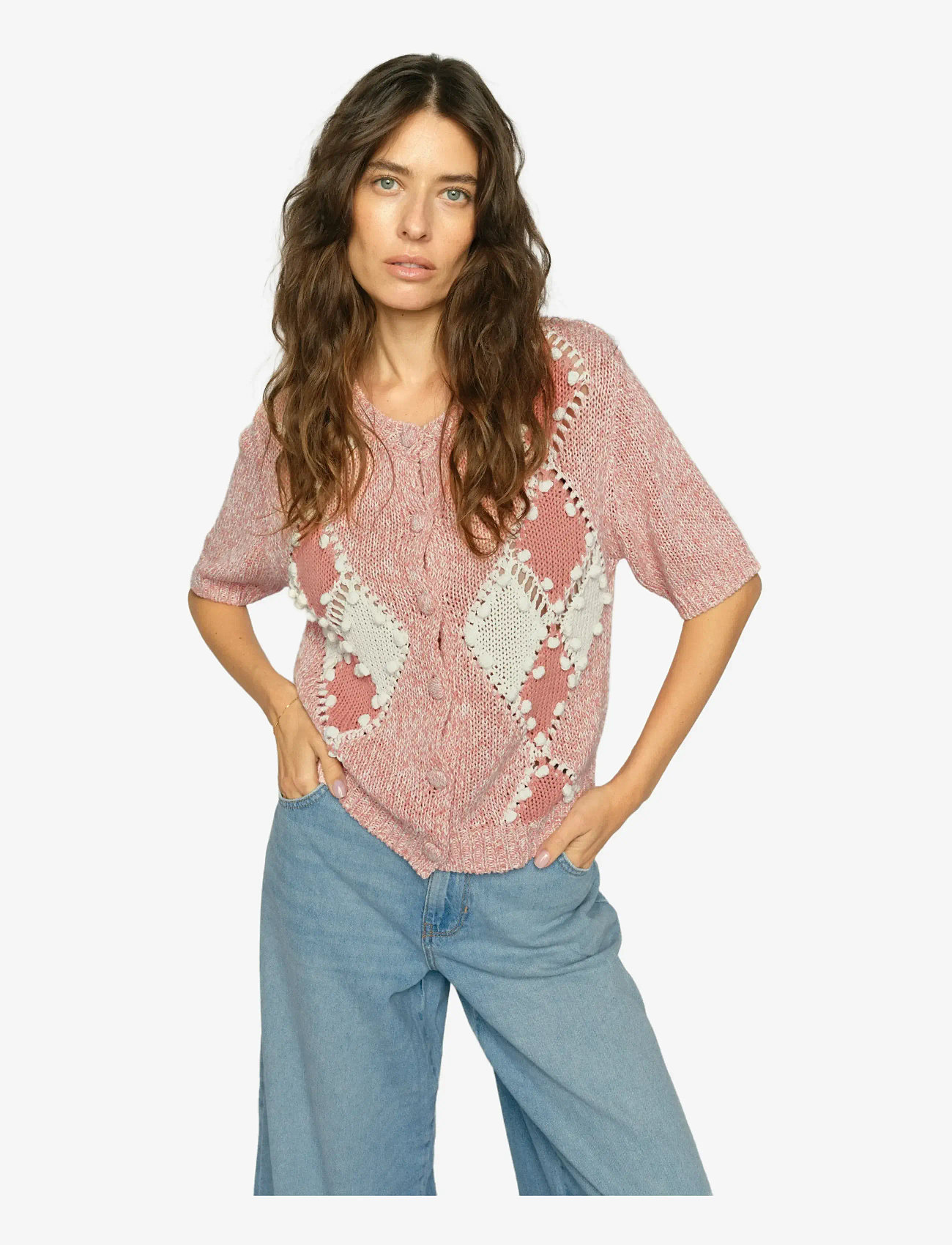 MOS MOSH - MMElio SS Knit Cardigan - cardigans - peachy - 3