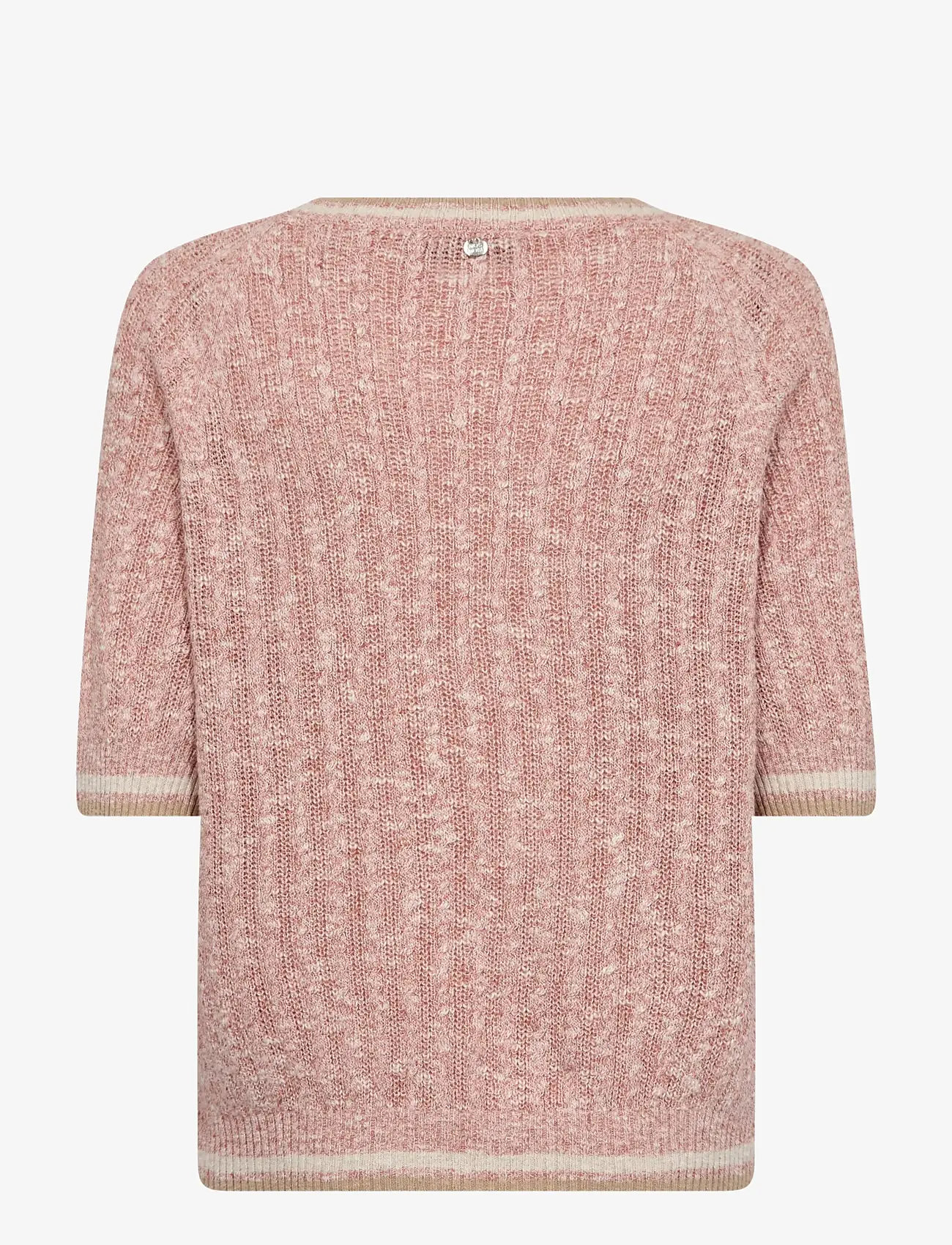 MOS MOSH - MMMarisola Line SS Linen Knit - striktrøjer - peachy - 2