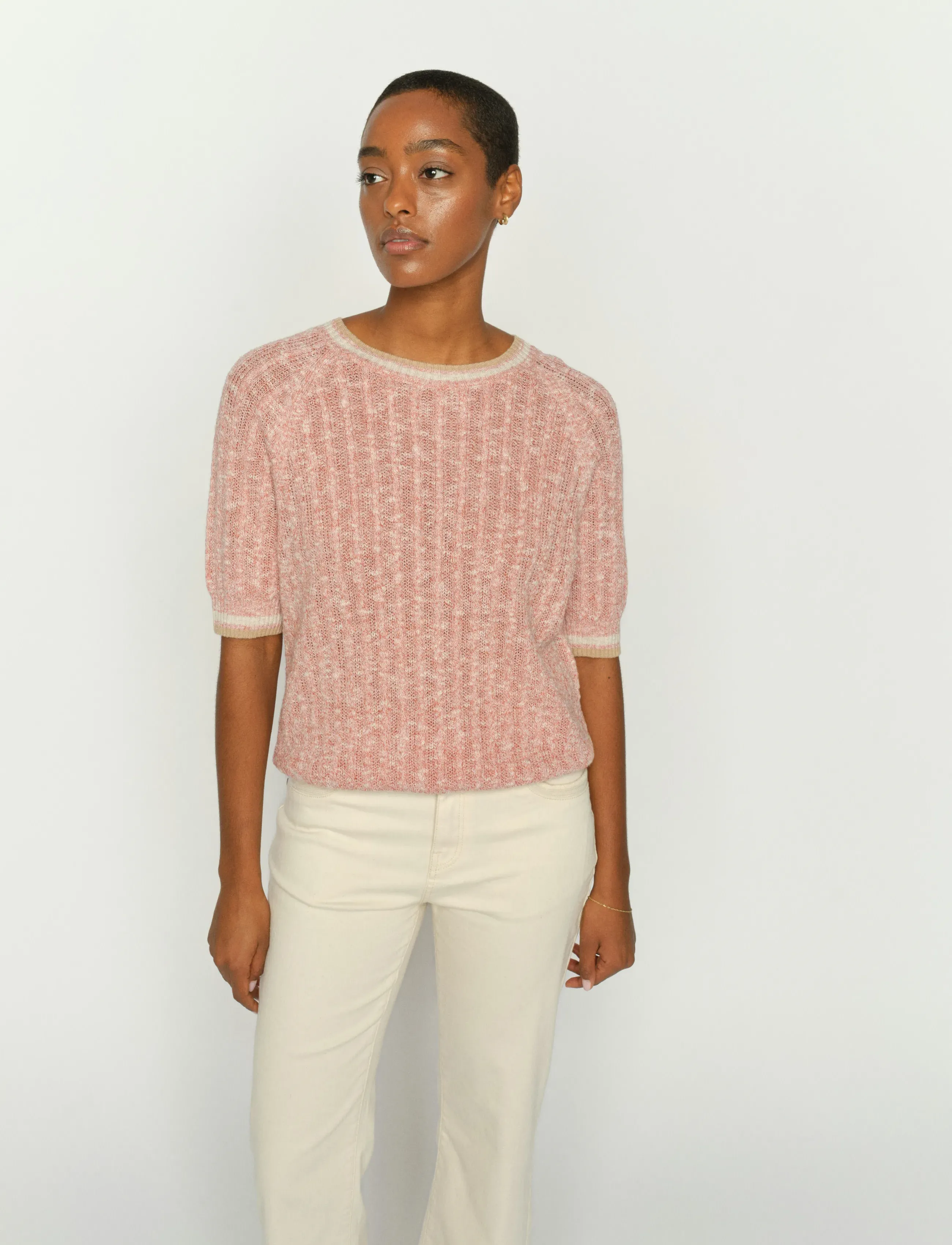 MOS MOSH - MMMarisola Line SS Linen Knit - peachy - 3
