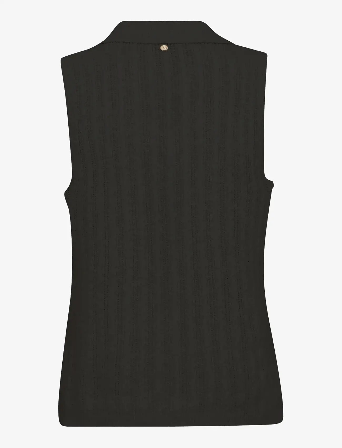 MOS MOSH - MMRinja Marisol Line Knit Top - tanktops - black - 1