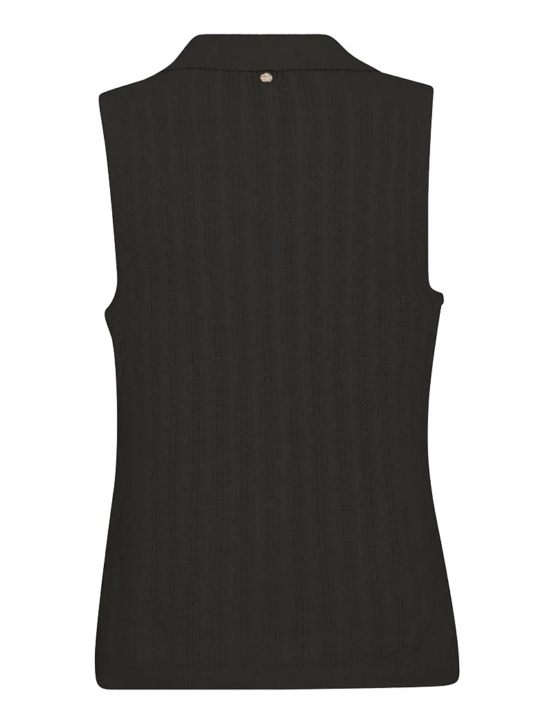 MOS MOSH - MMRinja Marisol Line Knit Top - tanktops - black - 1