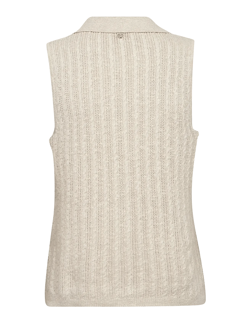 MOS MOSH - MMRinja Marisol Line Knit Top - kootud vestid - ecru - 2