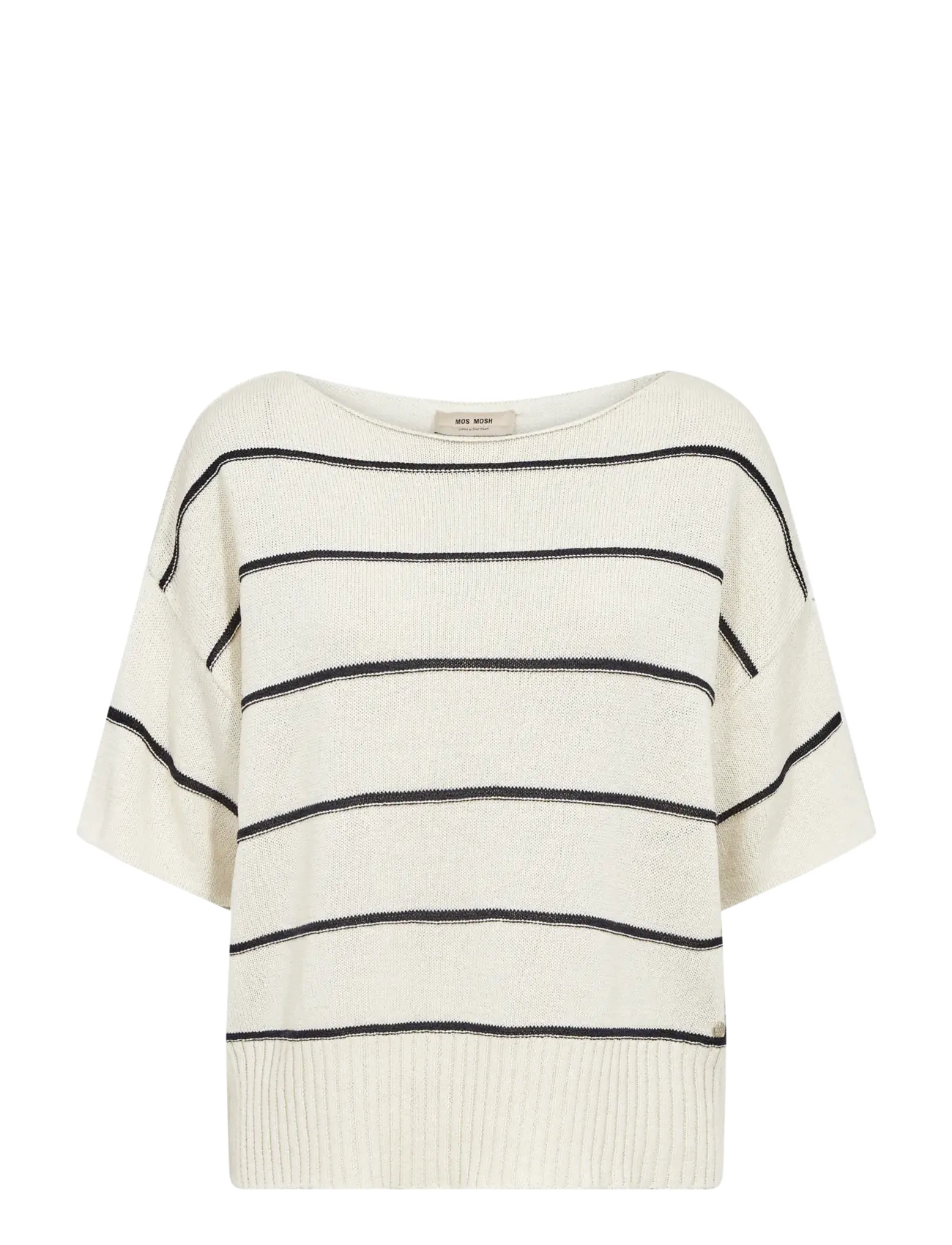 MOS MOSH MMArlen Paper SS Knit - Büromode - ECRU / cream