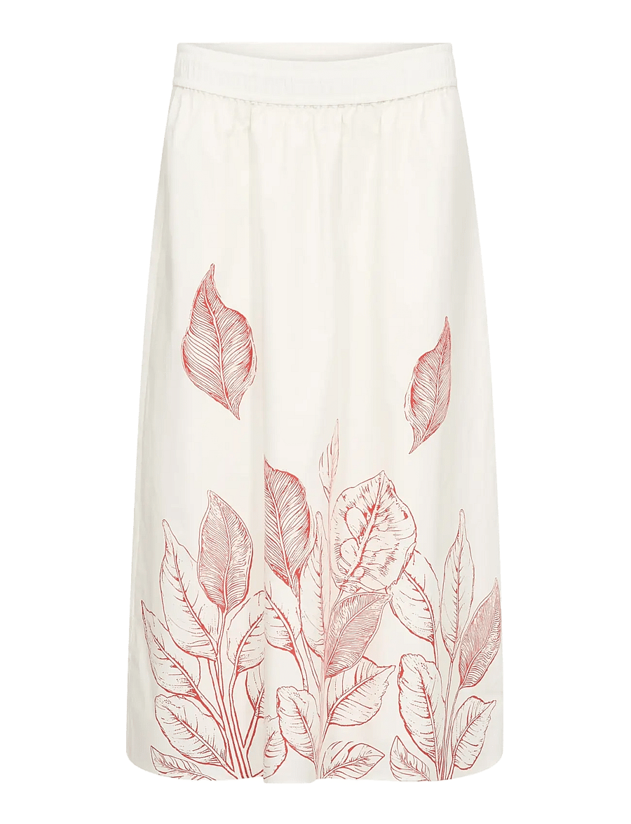 MOS MOSH - MMTessan Monochrome Skirt - midiseelikud - ecru - 1