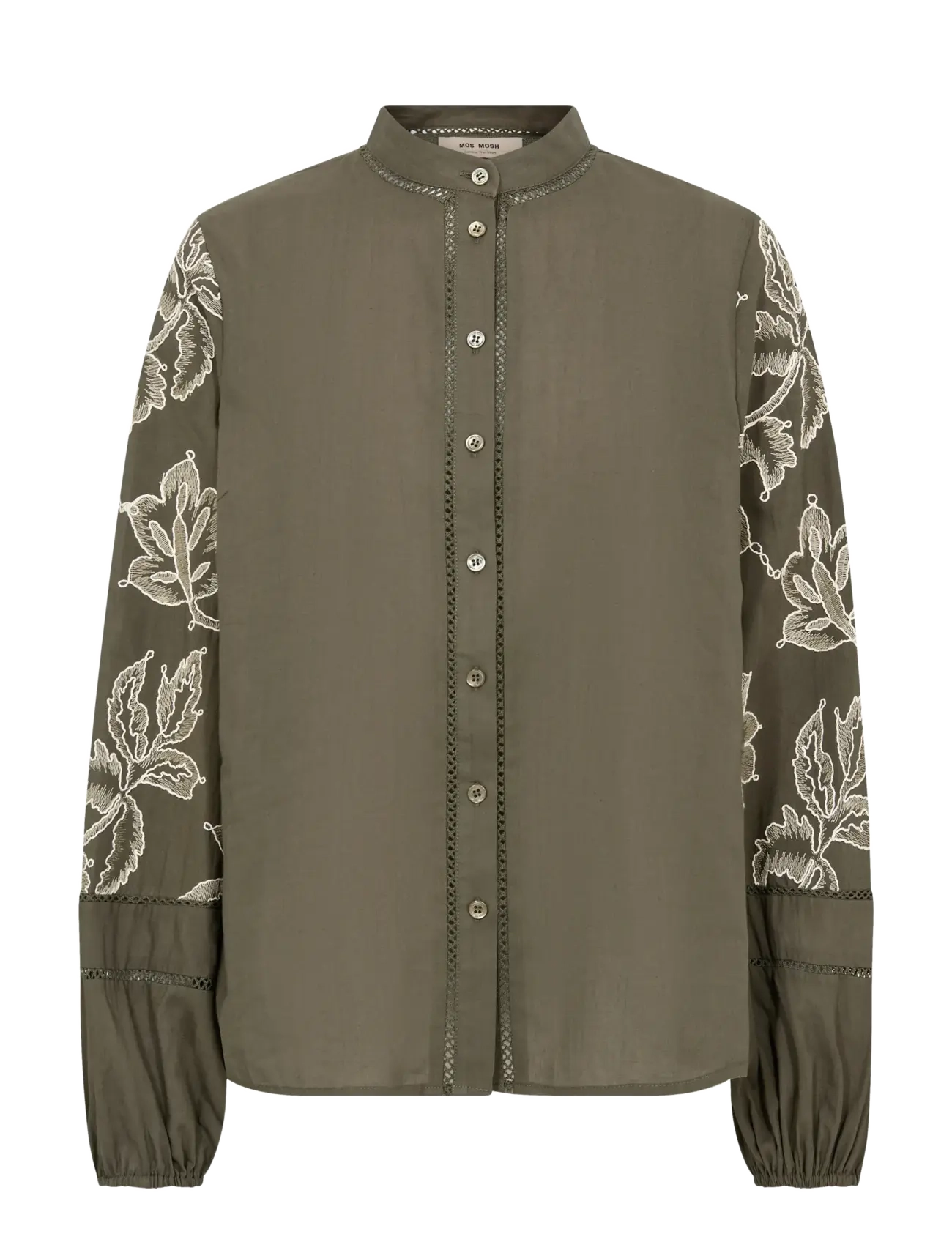 MOS MOSH MMLouis Line Shirt - Tøj - OLIVE NIGHT / khaki/green