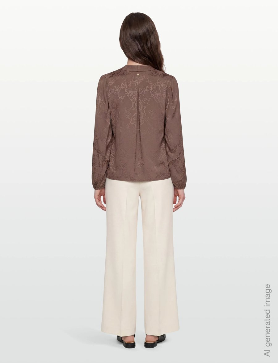 MOS MOSH - MMHefa Paisleya Blouse - langærmede bluser - coffee quartz - 4