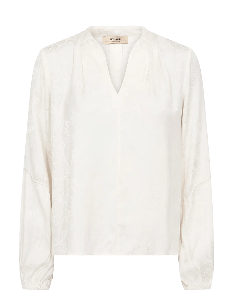 MOS MOSH - MMHefa Paisleya Blouse - långärmade blusar - ecru - 1