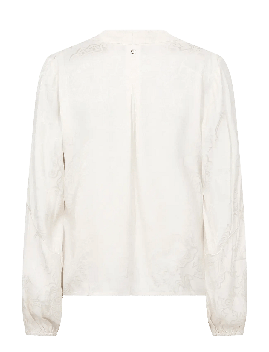 MOS MOSH - MMHefa Paisleya Blouse - långärmade blusar - ecru - 2