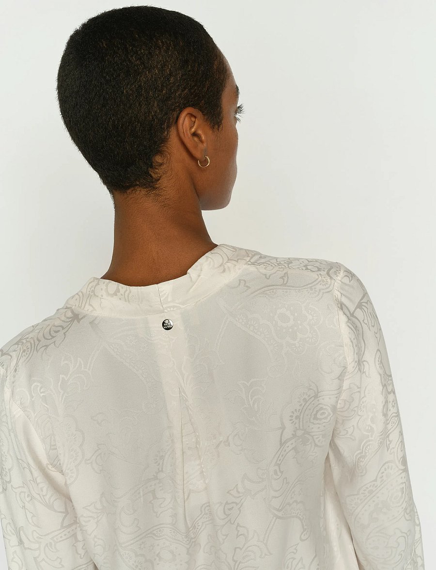 MOS MOSH - MMHefa Paisleya Blouse - långärmade blusar - ecru - 4