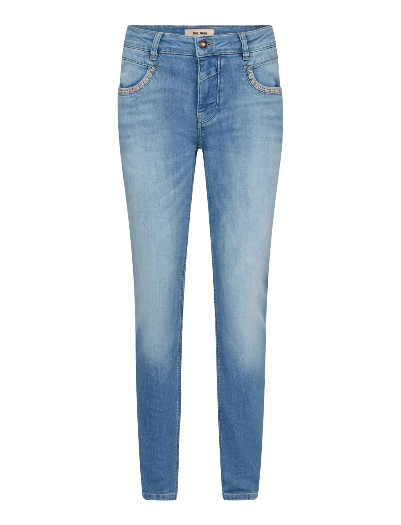 MOS MOSH Mmnaomi Salute Emb. Jeans Blau - 32 Kurz - Damen