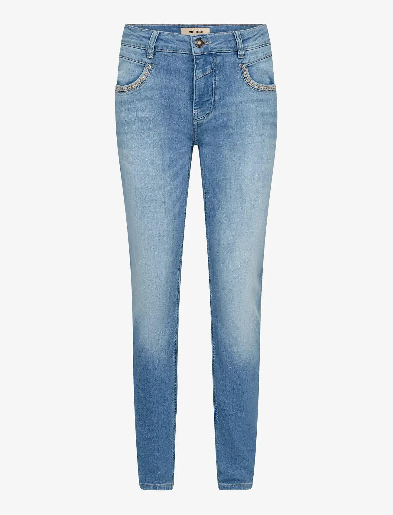MOS MOSH - MMNaomi Salute Emb. Jeans - skinny jeans - mid blue - 0